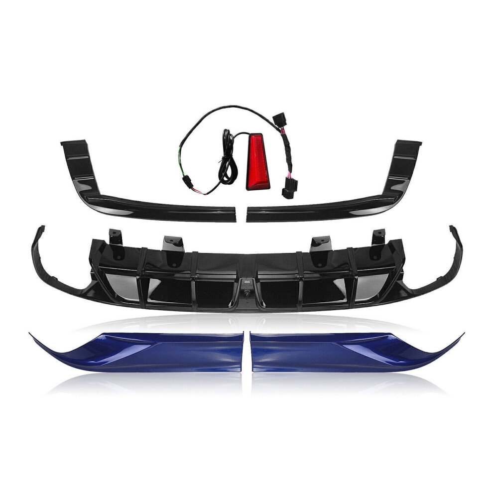 Front Rear Spoiler Diffuser Side Splitter Trim For Accord Yofer 2021-2022 Blue 8806564855924
