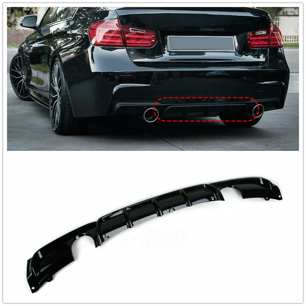 Front Splitter Spoiler Lip + Rear Diffuser For Bmw F30 3Series M-Sport 2012-2018 8806564845338