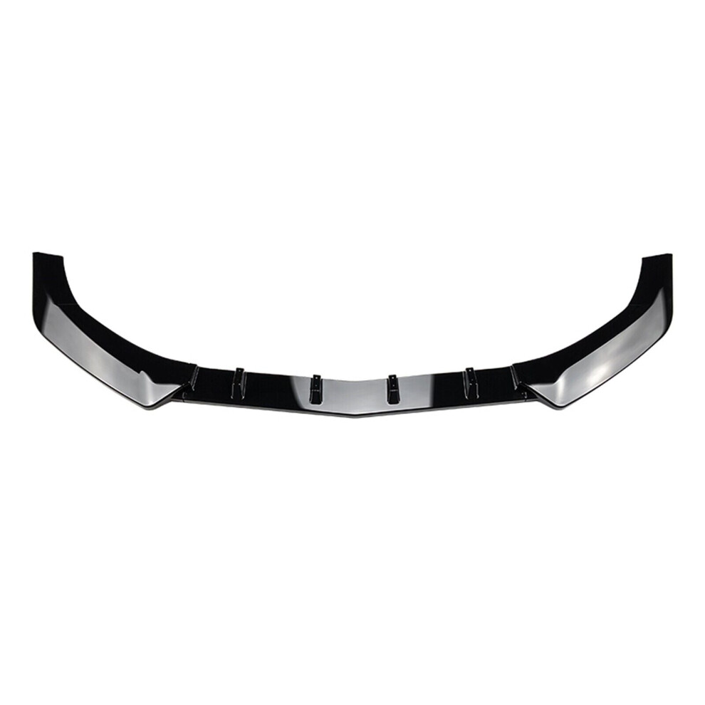 Gloss Front Bumper Spoiler Lip Fit For Benz E Class W212 Sport 2013-2015 Black 8806564846892
