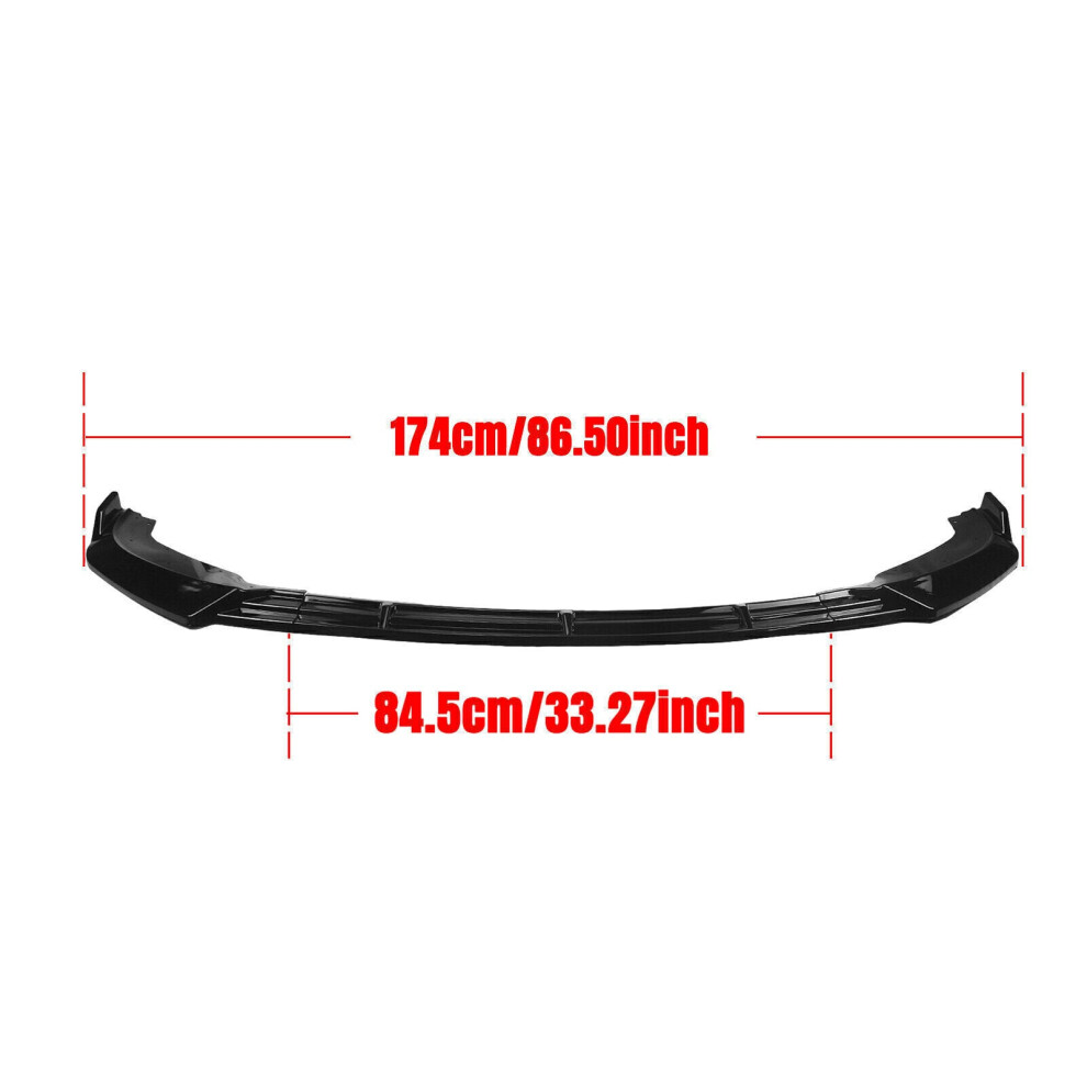 Gloss Front Bumper Spoiler Lip Kit For Infiniti G37 Sedan 4Door 2010-2013 Black 8806564846939