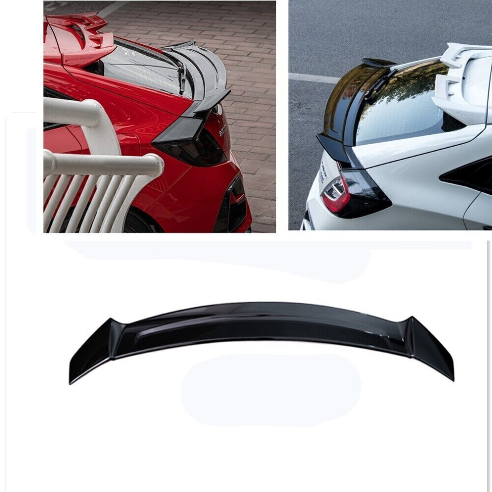 Gloss Blk Rear Trunk Spoiler Wing Lip For Honda 10Th Gen Civic Fk4 Fk7 2017-2021 8806564849312