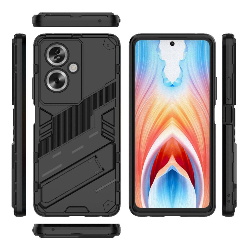 (Black) Case For Oppo A79 5G Rugged Military Kickstand Protective Cover Black 764762670061