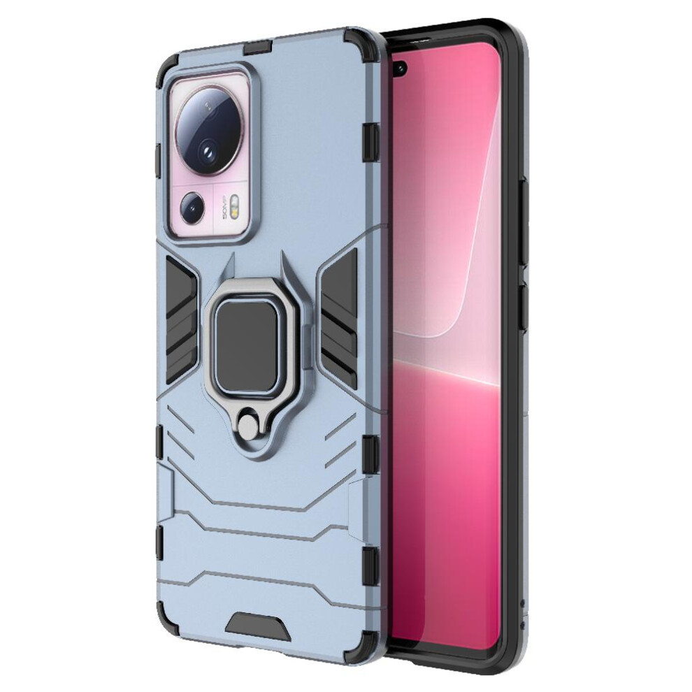 ( ) Case For Xiaomi 13 Lite 5G Kickstand Military Drop Protection Shockproof Cover 360Rotating Ring Gray 764762670993