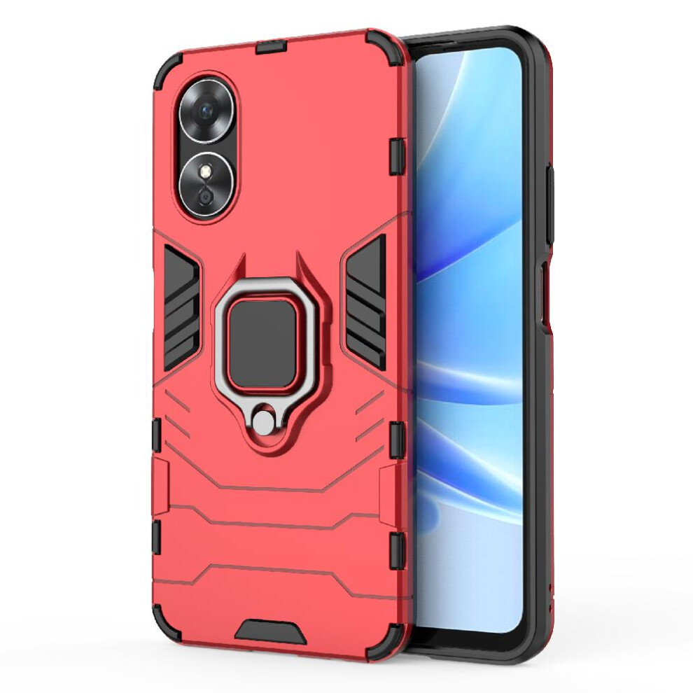 ( ) Case For Oppo A17 4G 360Rotating Ring Military Drop Protection Shockproof Cover Kickstand Gray 764762671839