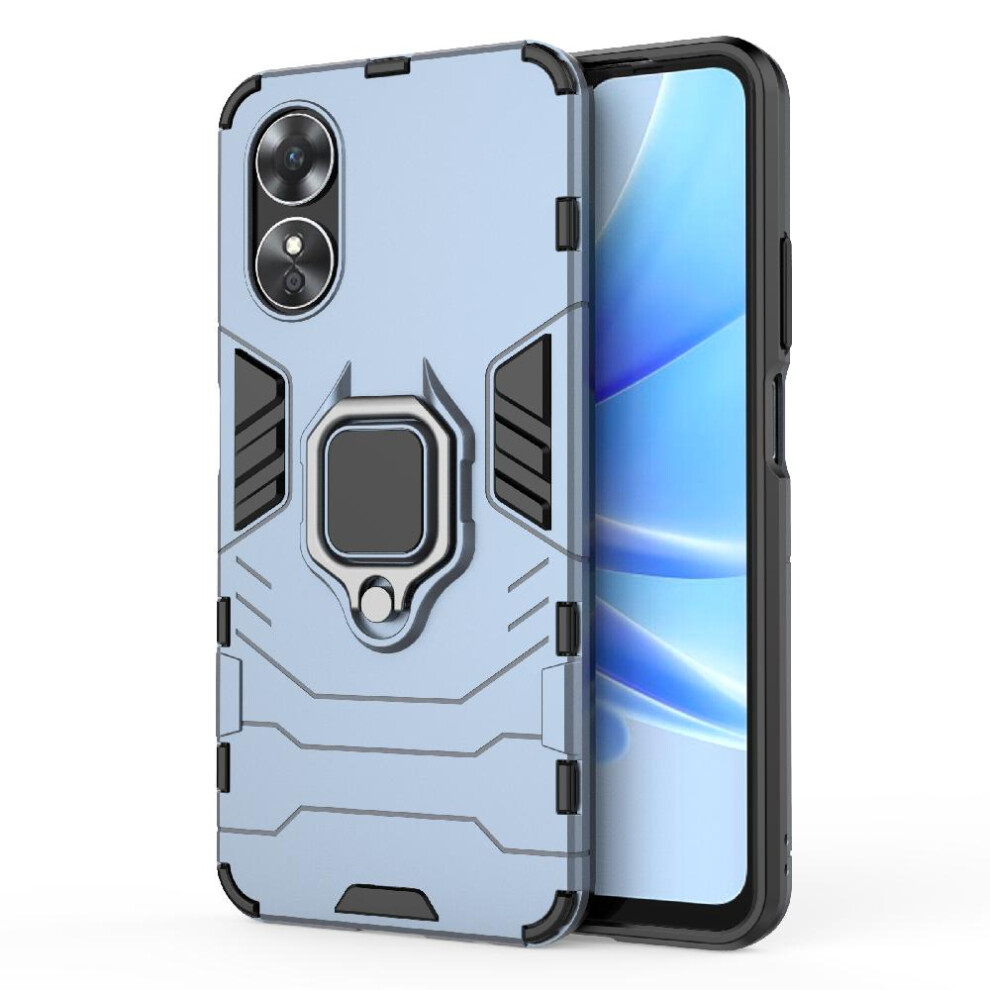 (Red) Case For Oppo A17 4G 360Rotating Ring Military Drop Protection Shockproof Cover Kickstand Red 764762671822