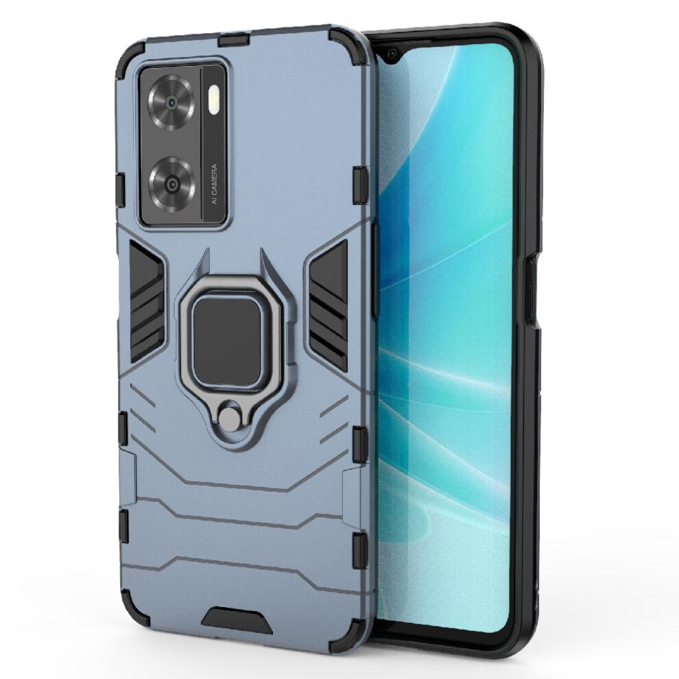 ( ) Case For Oppo A57 4G Military Drop Protection Kickstand Shockproof Cover 360Rotating Ring Gray 764762672102