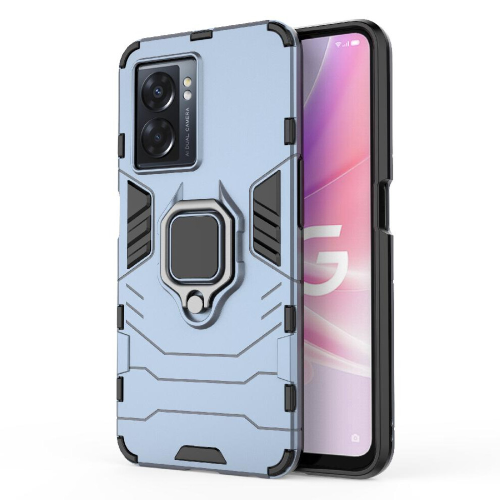 ( ) Case For Oppo A57 5G Military Drop Protection 360Rotating Ring Shockproof Cover Kickstand Gray 764762672256
