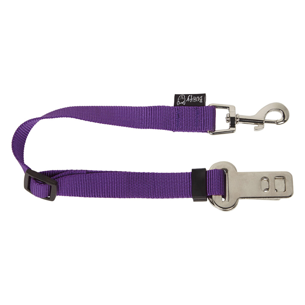 (Purple) Bunty Dog / Cat Safty Travel Seat Belt Restraint Harness Clip For Car Van Lead