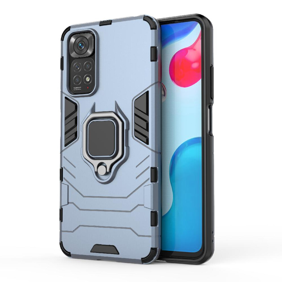 ( ) Case For Xiaomi Redmi Note 11S Kickstand Shockproof Cover Military Drop Protection 360Rotating Ring Gray 764762672430