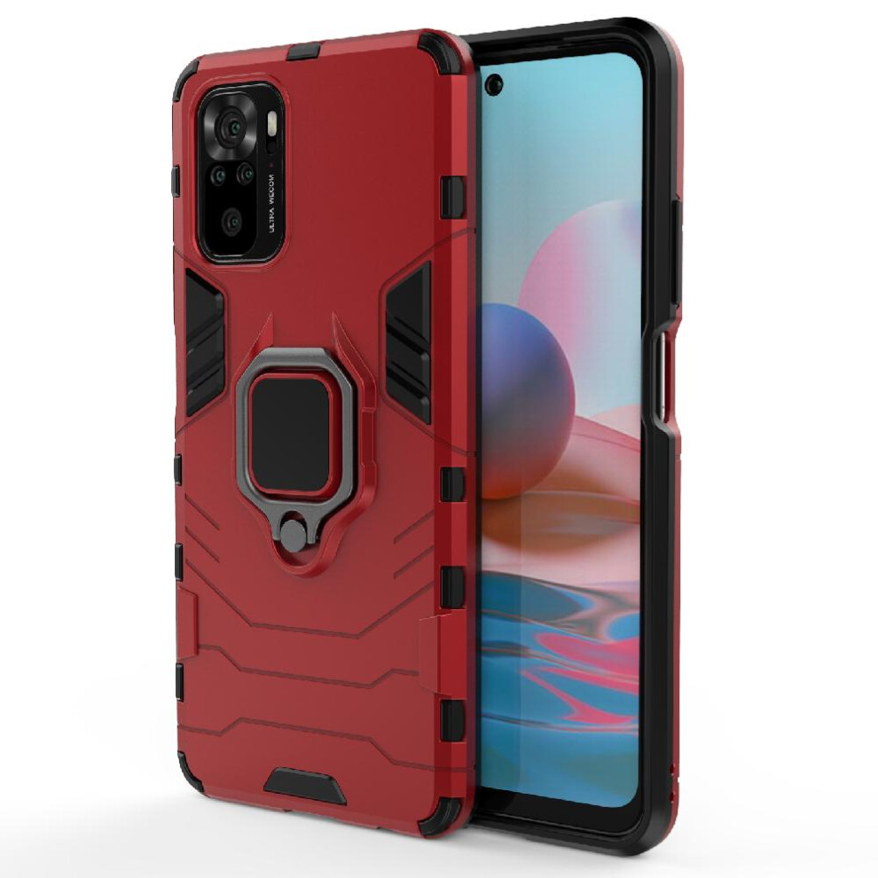 (Red) Case For Xiaomi Mi Note 10 4G Military Drop Protection Kickstand Shockproof Cover 360Rotating Ring Red 764762672935
