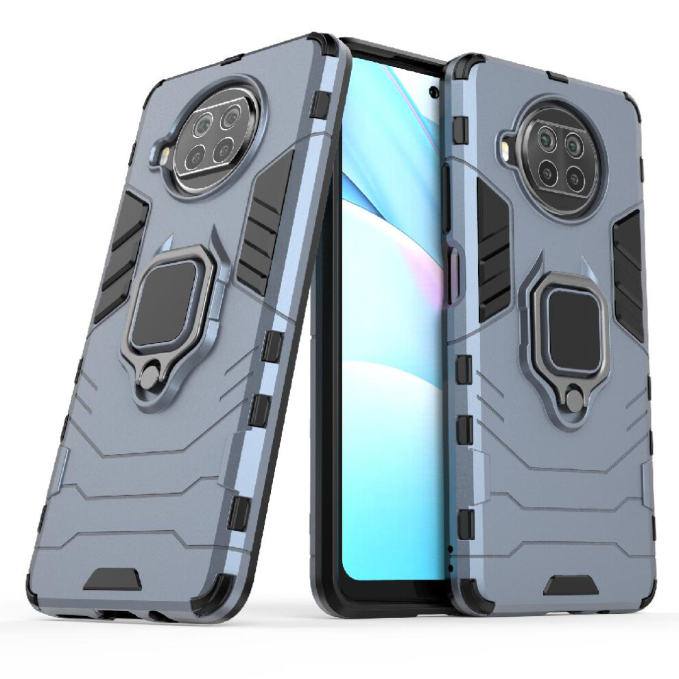 ( ) Case For Xiaomi 10T Lite 360Rotating Ring Military Drop Protection Kickstand Shockproof Cover Gray 764762673451