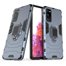 (Gray ) Case For Samsung Galaxy S20 FE 4G/5G Military Drop Protection 360Rotating Ring Kickstand Shockproof Cover