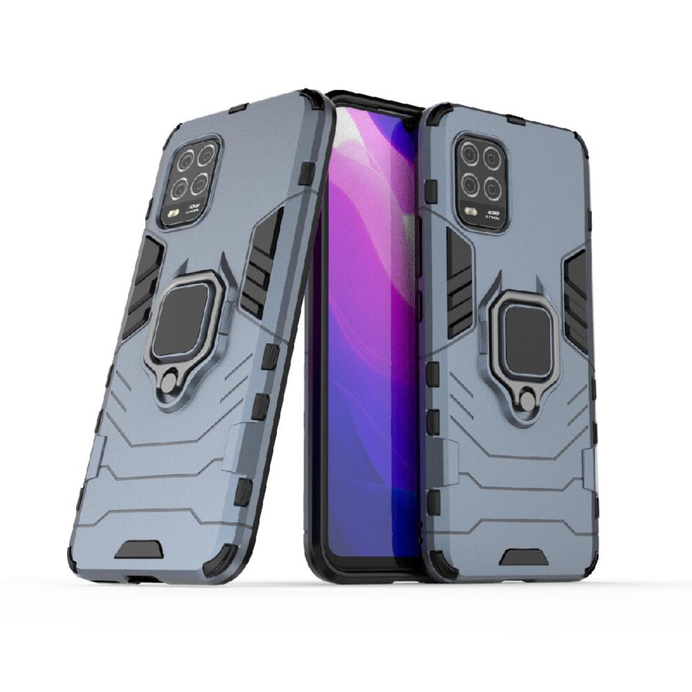 ( ) Case For Xiaomi 10 Lite 5G Kickstand Military Drop Protection Shockproof Cover 360Rotating Ring Gray 764762674007