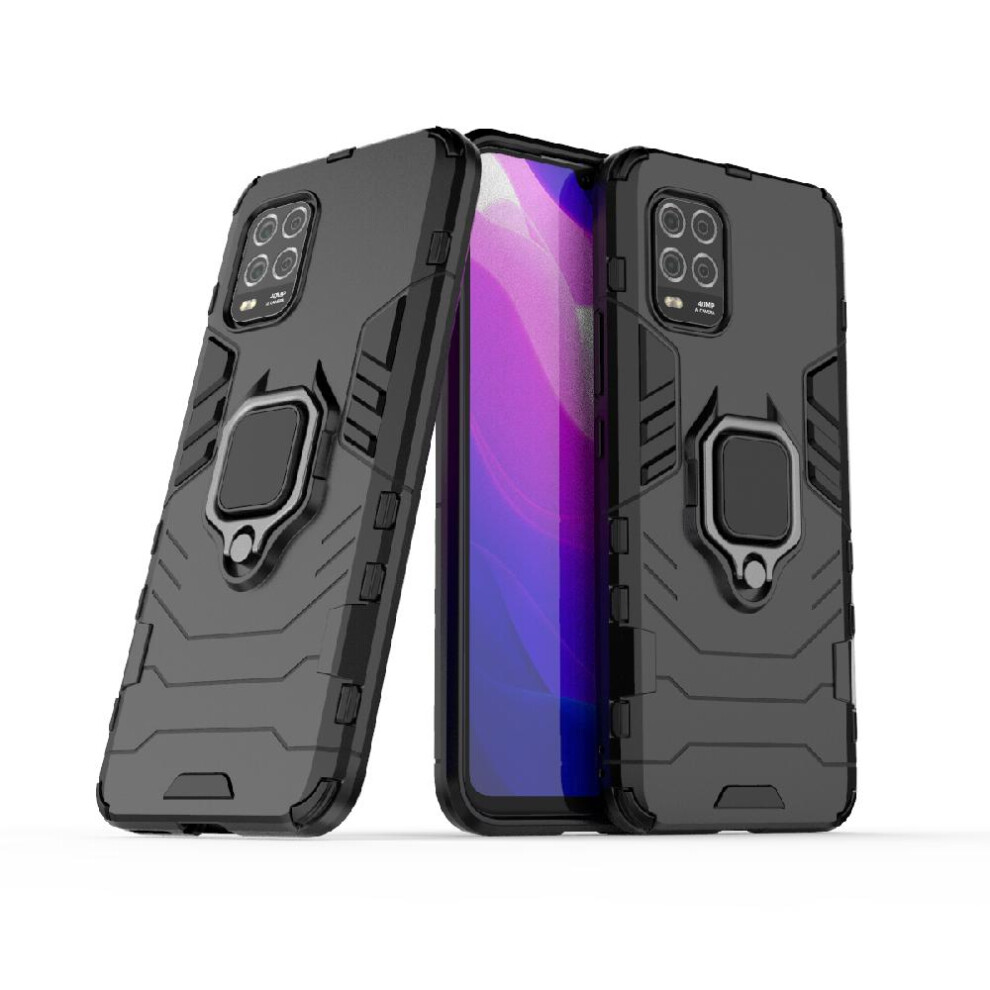 (Black) Case For Xiaomi 10 Lite 5G Kickstand Military Drop Protection Shockproof Cover 360Rotating Ring Black 764762673987