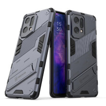 (Gray ) Case For OPPO FIND X5 5G Protective Cover Kickstand Rugged Military