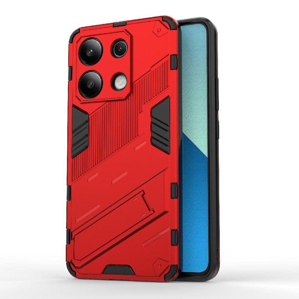(Red) Case For Xiaomi Mi Note 13 4G Kickstand Rugged Military Protective Cover Red 764762674618