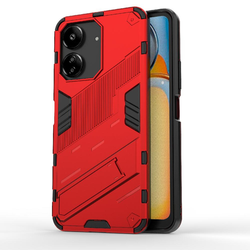 (Red) Case For Xiaomi Mi 13C 5G Rugged Military Protective Cover Kickstand Red 764762674779