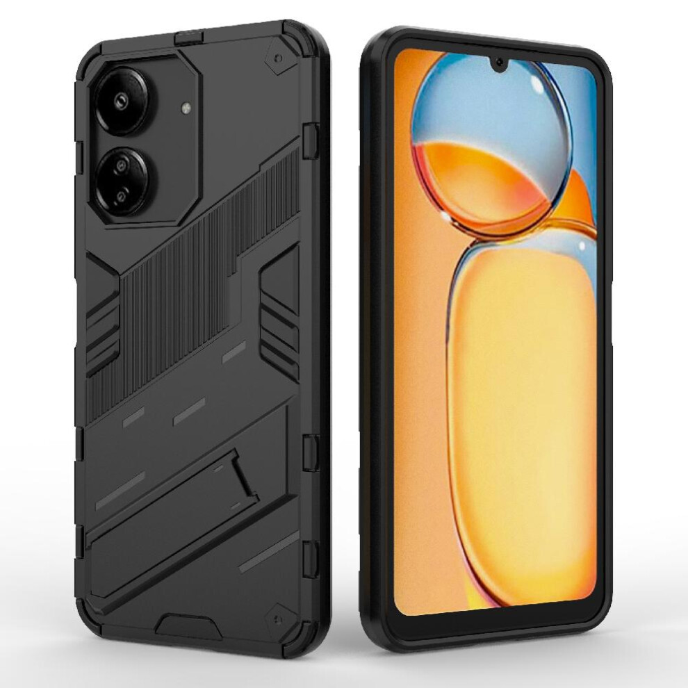 (Black) Case For Xiaomi Redmi 13C 5G Rugged Military Protective Cover Kickstand Black 764762674762