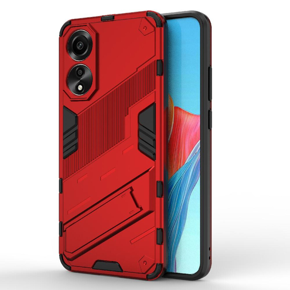 (Red) Case For Oppo A78 Kickstand Protective Cover Rugged Military Red 764762674939