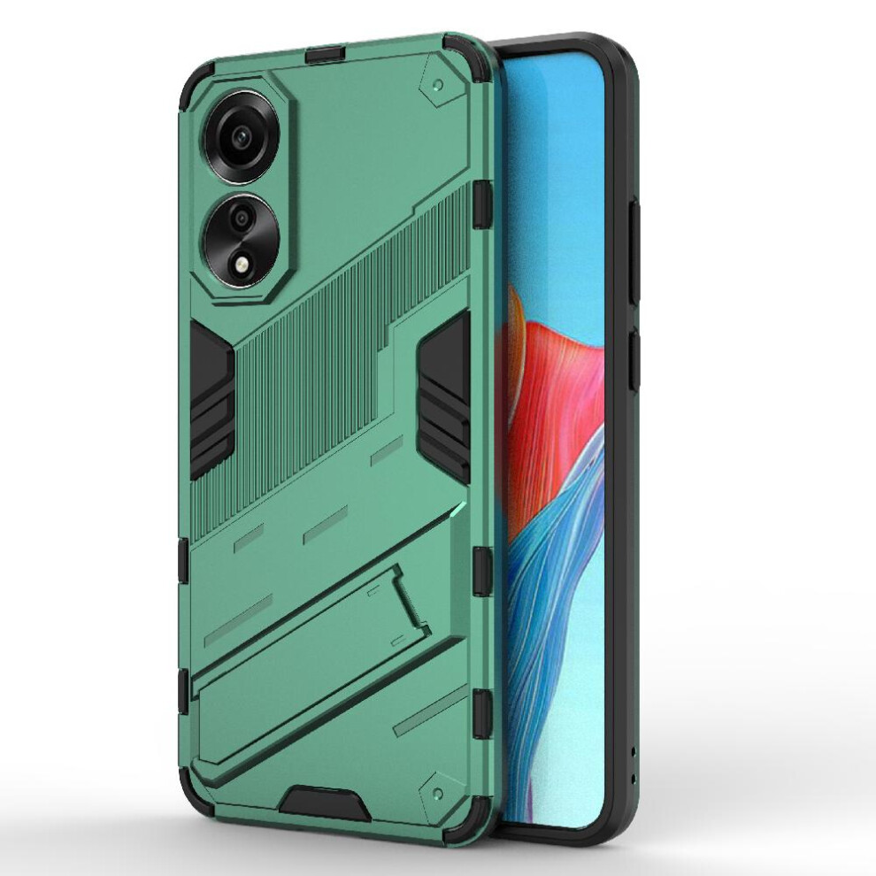 (Green) Case For Oppo A78 Kickstand Protective Cover Rugged Military Green 764762674953
