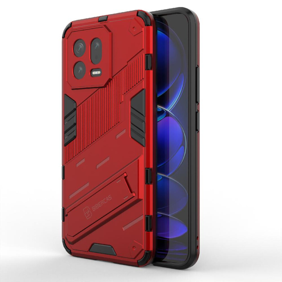 (Red) Case For Xiaomi 13 5G Protective Cover Rugged Military Kickstand Red 764762675455