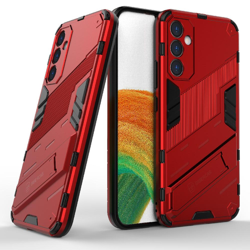(Red) Case For Samsung Galaxy A34 5G Rugged Military Protective Cover Kickstand Red 764762675530