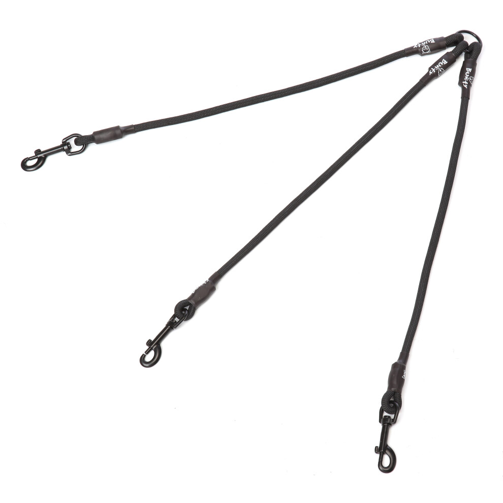 Triple 3 Way Rope Dog Puppy Pet Lead Leash Splitter Coupler with Clip for Collar