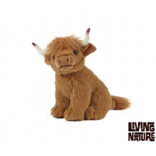 Living Nature Kleine Hochlandrind Plüschfigur | Flauschiges Bauernhaustier | Weiches Spielzeug Geschenk für Kinder | 15 cm