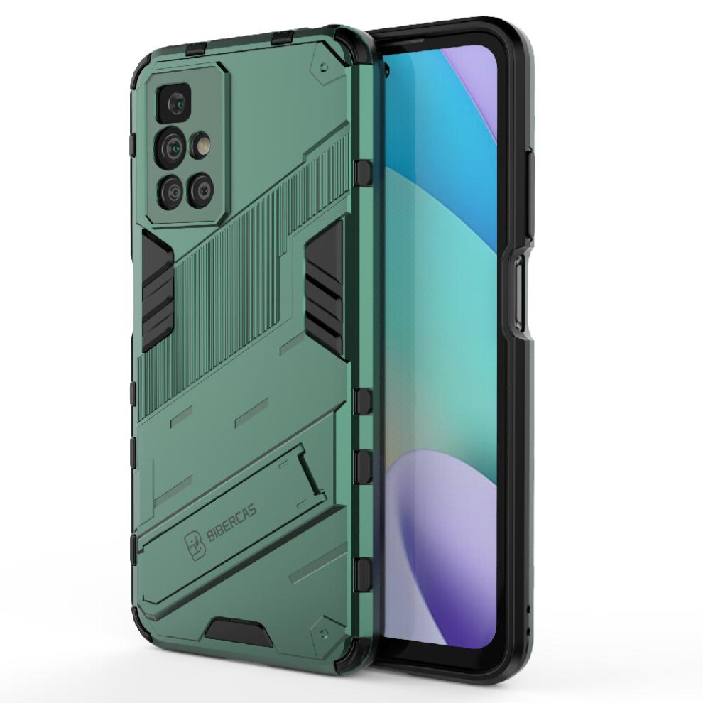 (Green) Case For Xiaomi Redmi 10 4G Kickstand Protective Cover Rugged Military Green 764762676834