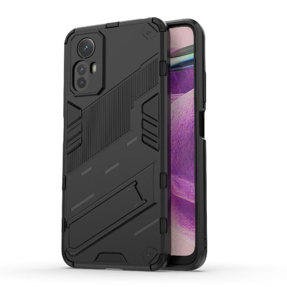 (Black) Case For Xiaomi Redmi Note12s 4G Protective Cover Kickstand Rugged Military Black 764762677282