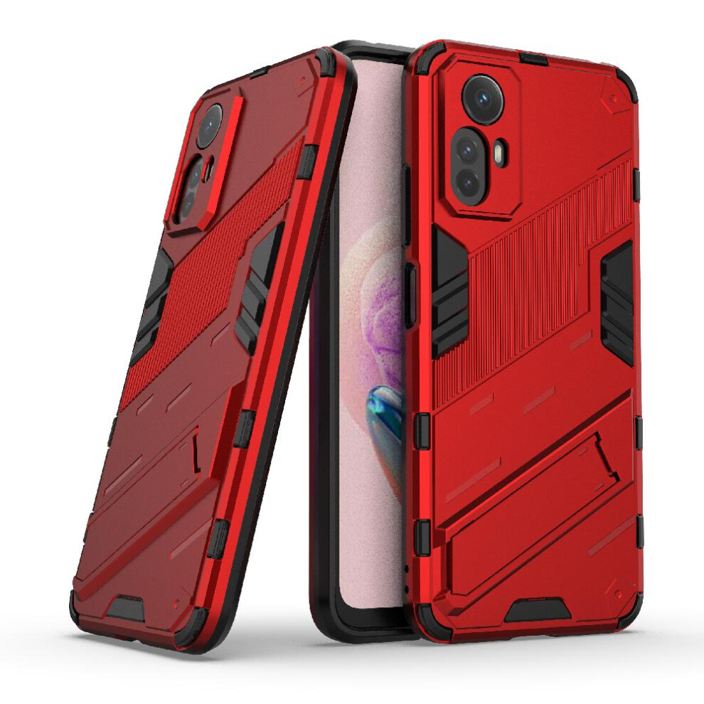 (Red) Case For Xiaomi Mi Note12s 4G Protective Cover Kickstand Rugged Military Red 764762677299