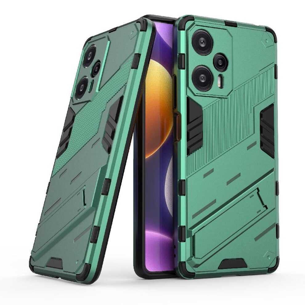 (Green) Case For Xiaomi Poco F5 5G Rugged Military Protective Cover Kickstand Green 764762677398