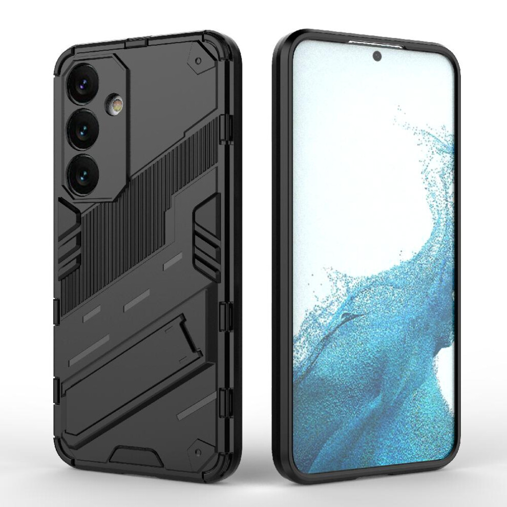 (Black) Case For Samsung Galaxy S24 5G Kickstand Rugged Military Protective Cover Black 764762677527