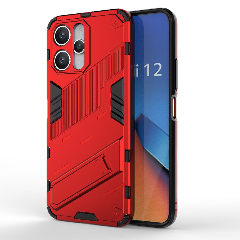 (Red) Case For Xiaomi Mi 12 4G Protective Cover Rugged Military Kickstand Red 764762677657
