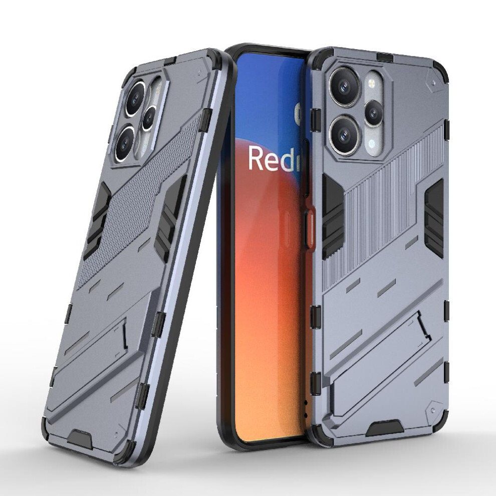 ( ) Case For Xiaomi Redmi 12 4G Protective Cover Rugged Military Kickstand Gray 764762677664