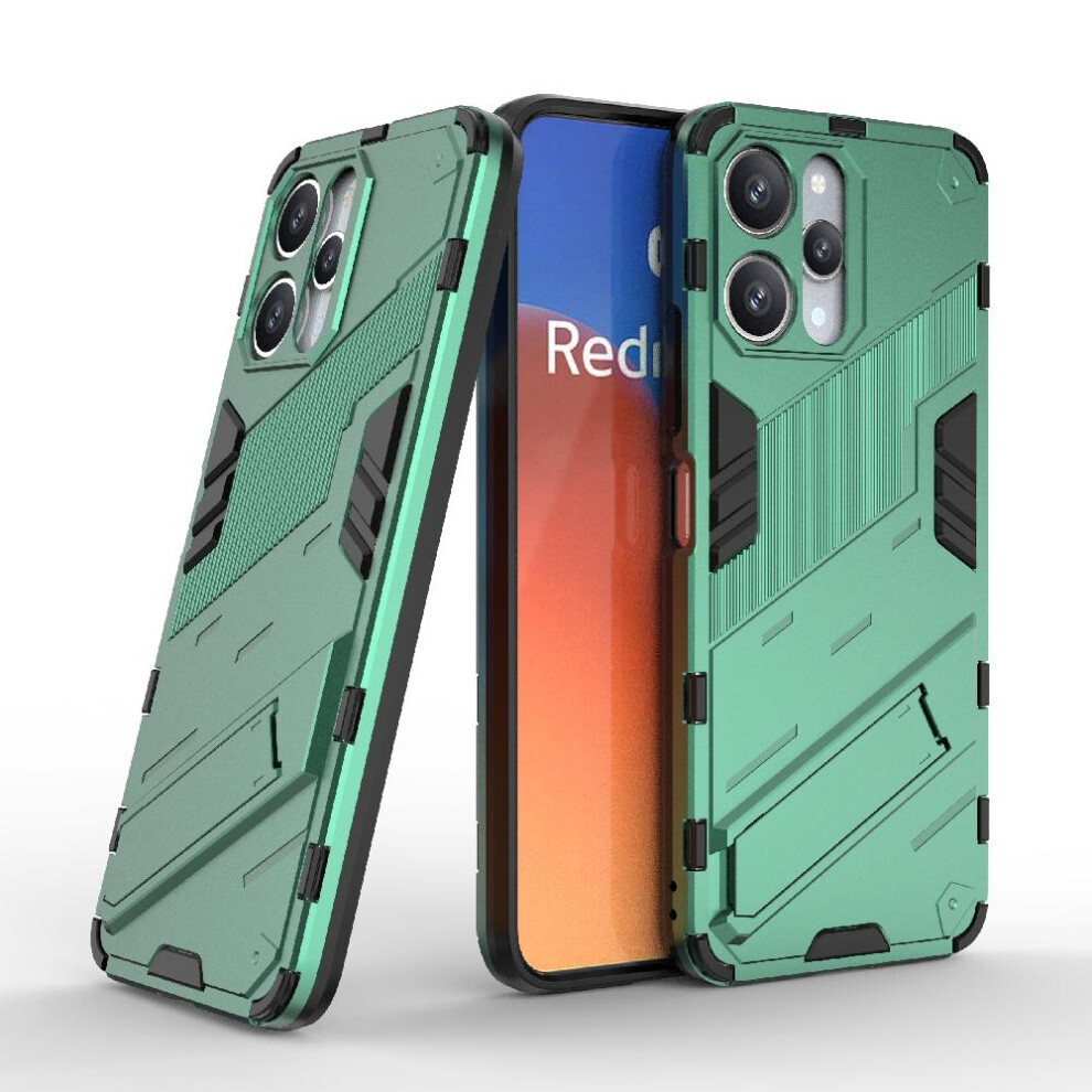 (Green) Case For Xiaomi Redmi 12 4G Protective Cover Rugged Military Kickstand Green 764762677671