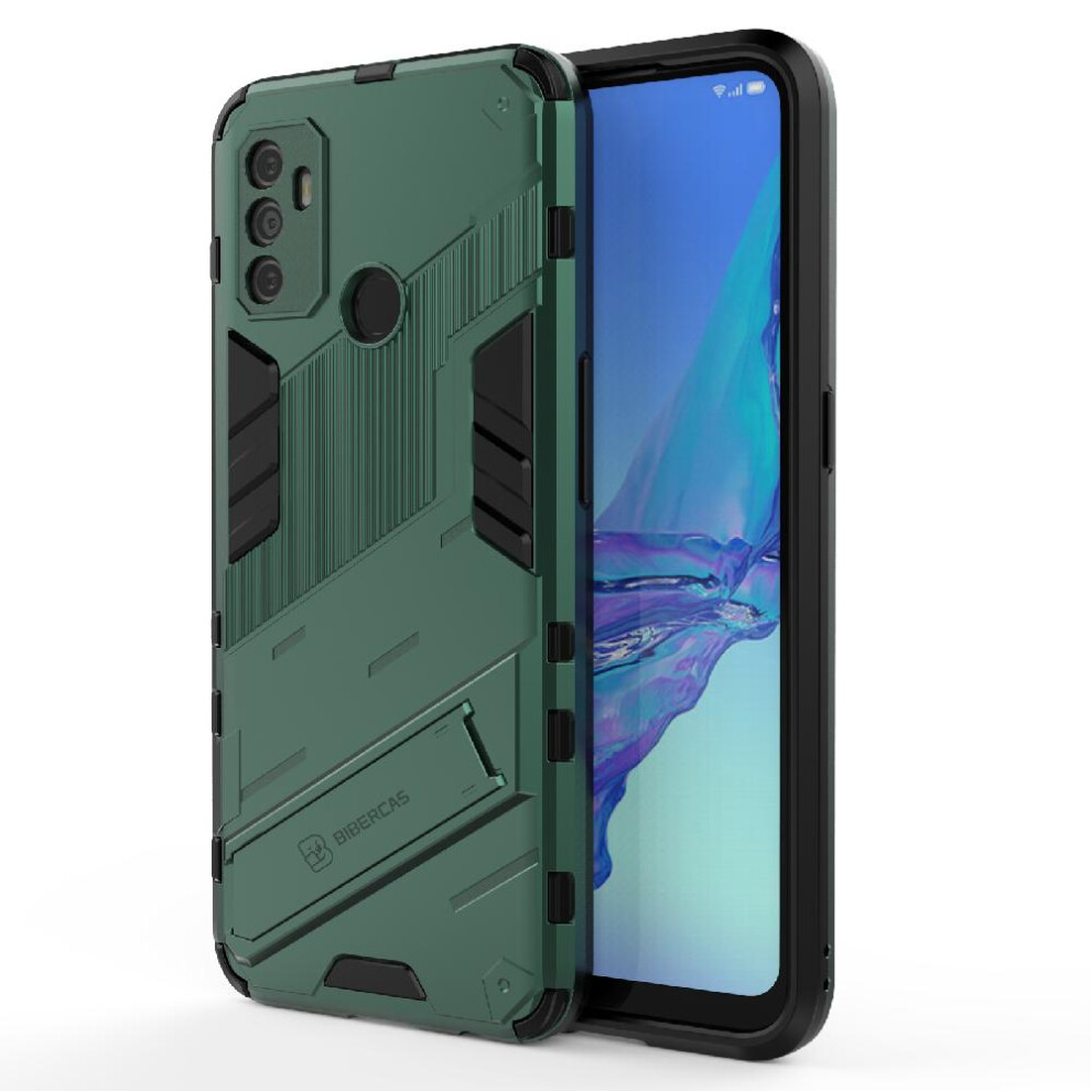 (Green) Case For Oppo A53 4G Rugged Military Protective Cover Kickstand Green 764762678074
