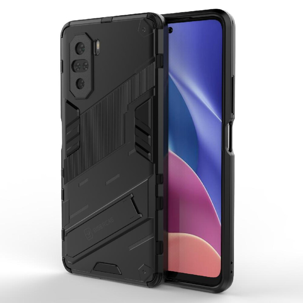 (Black) Case For Xiaomi Poco F3 Kickstand Protective Cover Rugged Military Black 764762678241