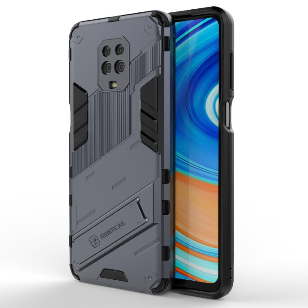 ( ) Case For Xiaomi Redmi Note 9S/Note 9 Pro Rugged Military Kickstand Protective Cover Gray 764762678388