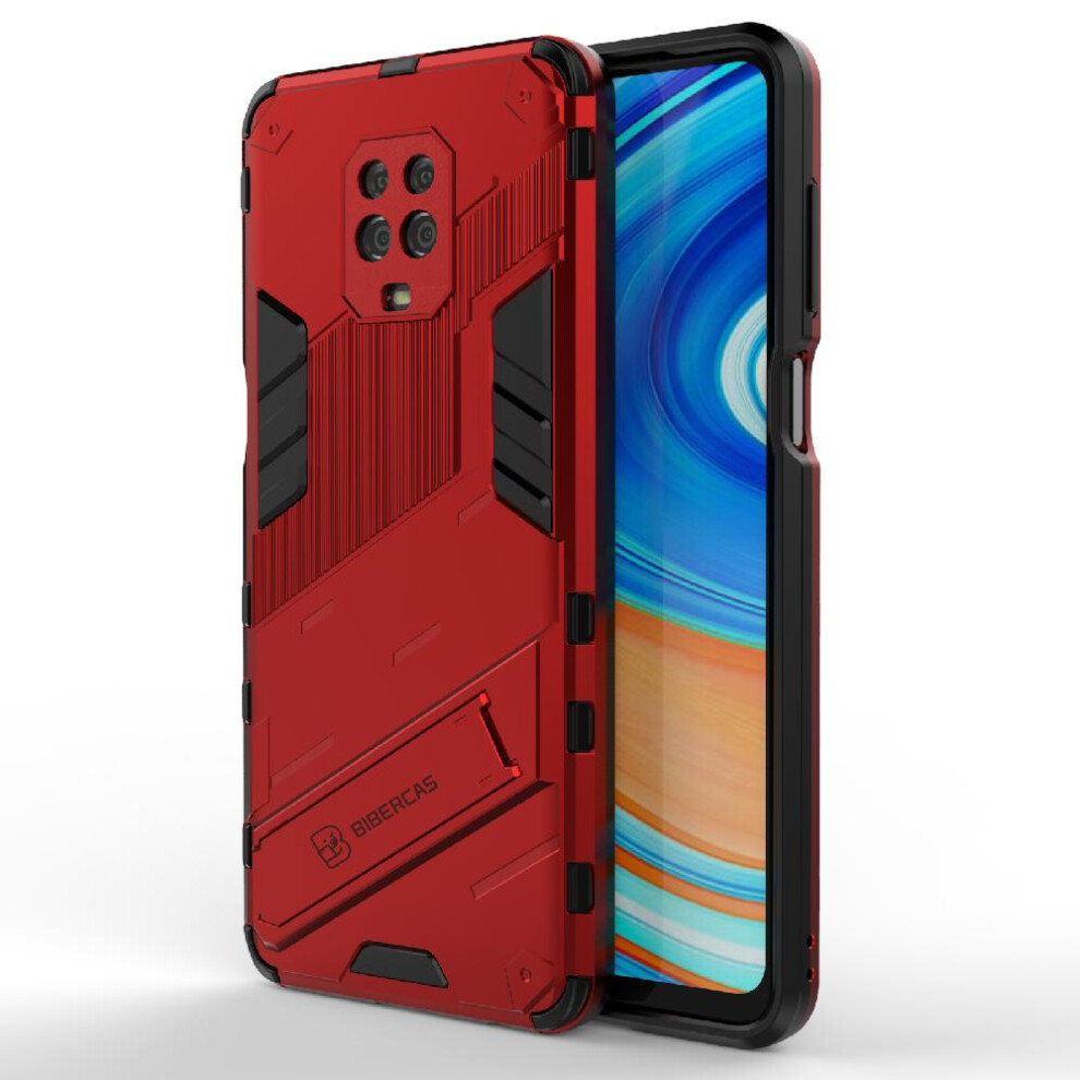 (Red) Case For Xiaomi Mi Note 9S/Note 9 Pro Rugged Military Kickstand Protective Cover Red 764762678371