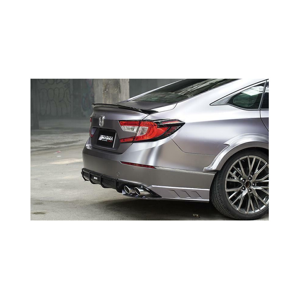 Blk Rear Bumper Diffuser + Exhuast Pipe For Honda Accord 10Th 2018-19 Akasaka 8806564846809