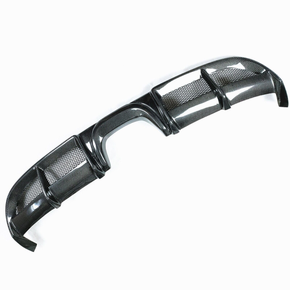 1X Rear Bumper Diffuser Lip For Porsche 718 Boxster Cayman 2016-18 Carbon Fiber 8806564849350