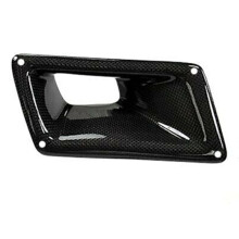 2x Black Carbon Fiber Air Vent Intake Duct For Nissan 350Z Z33 2003 2004-2009