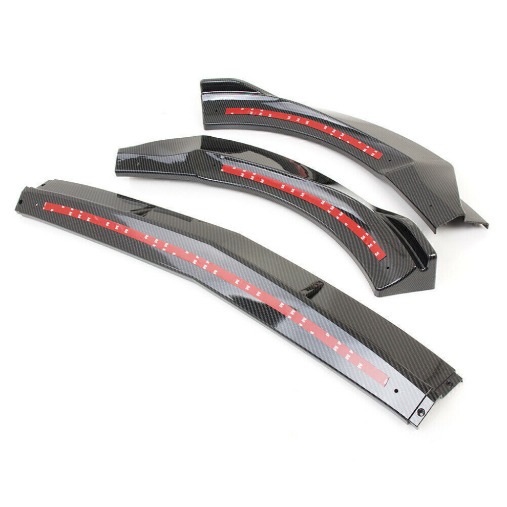 3X Front Lip Bumper Spoiler Lip For Mercedes Benz W213 E-Class Sport 2017-19 Abs 8806564852121