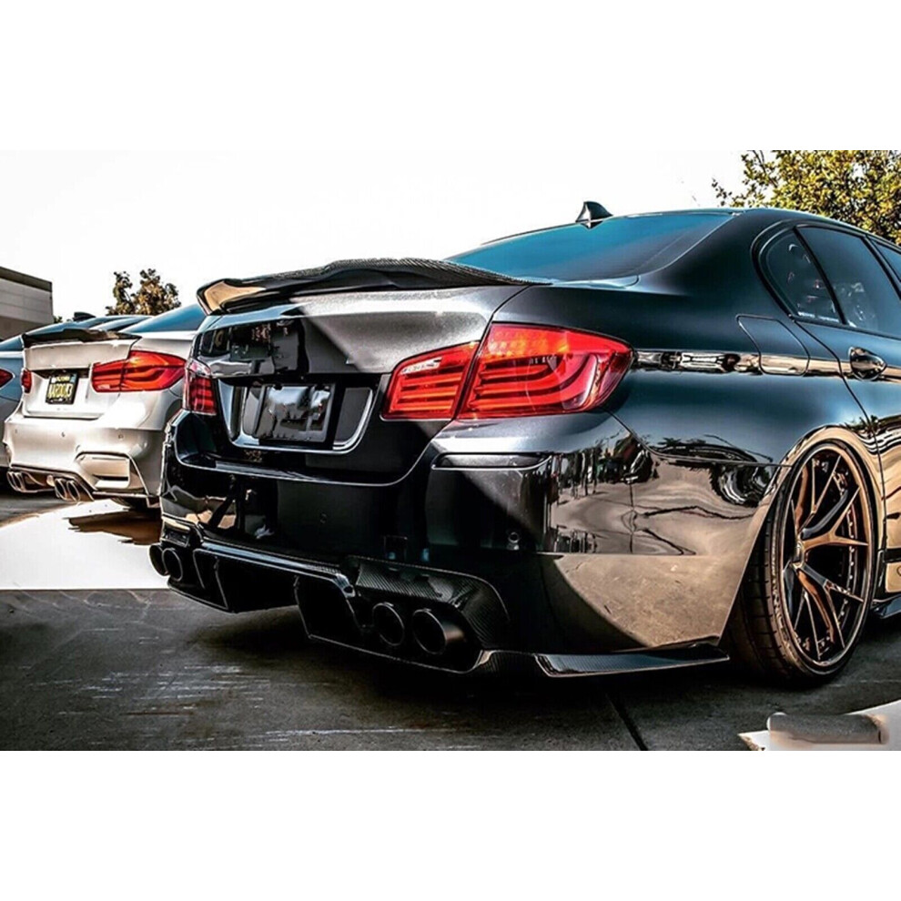 1X Rear Trunk Spoiler Lip Wing For Bmw F10 5 Series M5 2011-2017 Psm Carbon Look 8806564853258
