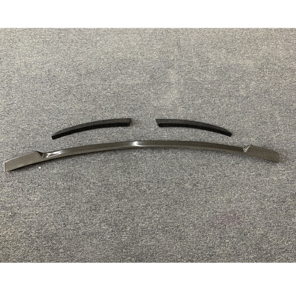 3Pcs Real Carbon Fiber Rear Trunk Spoiler Wing Lip For Audi R8 V8 V10 2016-2019 8806564853142