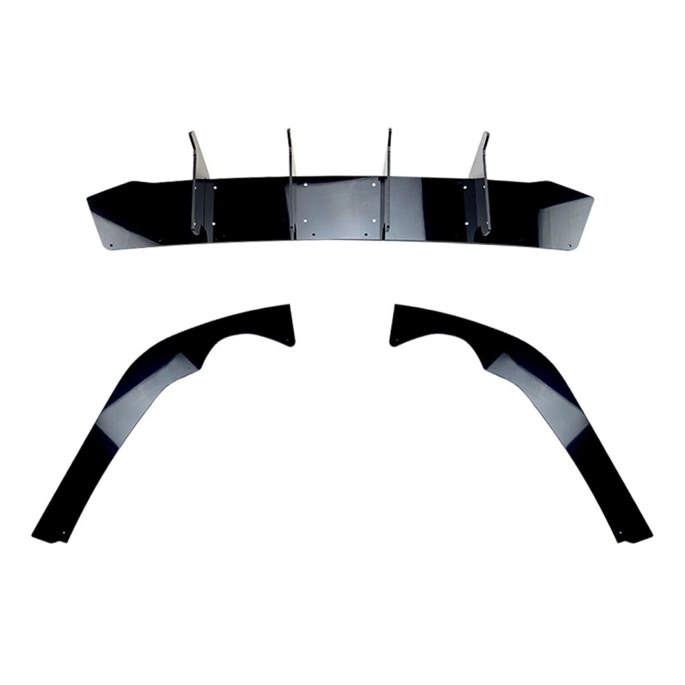 Car Rear Diffuser Cover Side Splitter For Volkswagen Passat B8.5 2019-2022 Black 8806564853357