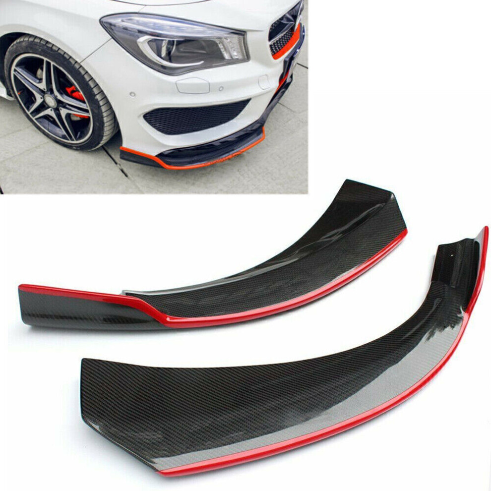 1Pair Car Front Bumper Splitter For Benz W117 Cla260 Cla250 Cla45 Amg 2014-2016 8806564854071