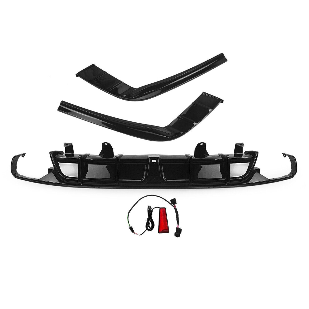 1Set Rear Bumper Diffuser Side Spoiler Lip W/ Kit For Honda Accord 2018-22 Light 8806564854804