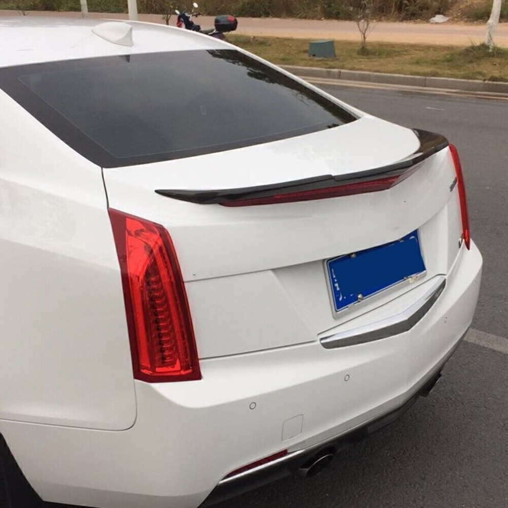 Car Rear Trunk Spoiler Wing Lip Roof Lid For Cadillac Ats 2014-2019 Carbon Fiber 8806564854309